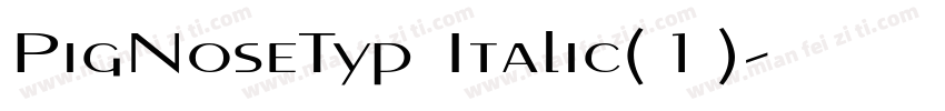 PigNoseTyp Italic(1)字体转换